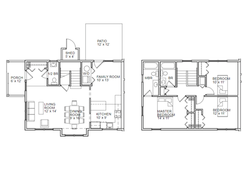 Treehouse At Easthampton Apartments Three Bedroom Two and Half Bathrooms.